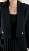 Black crop blazer