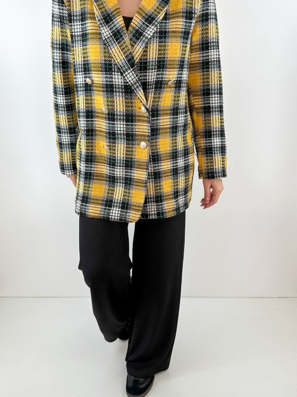 Yellow tweed jacket