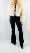 Faux fur creme color jacket