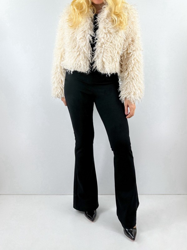 Faux fur creme color jacket