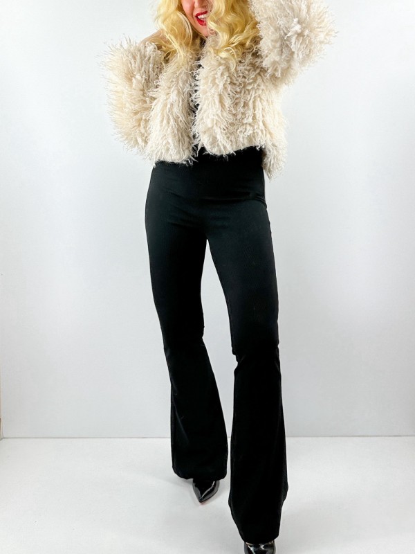 Faux fur creme color jacket