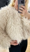 Faux fur creme color jacket