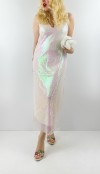 White sequined maxi dress