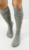 Gray overknee socks