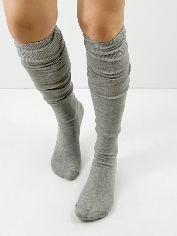 Gray overknee socks