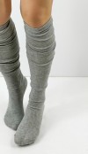 Gray overknee socks